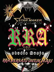 a logo for bra studio music with a star maker entertainment logo