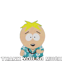 Thank You So Much Butters Stotch Sticker - Thank You So Much Butters Stotch South Park Stickers