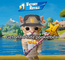 Get On Fortnite Pookie Bear GIF - Get On Fortnite Pookie Bear Kitten GIFs