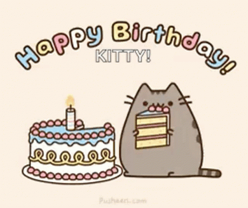 happy birthday kitten cake