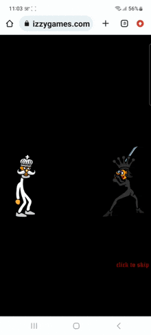 a screenshot of izzygames.com on a cell phone screen