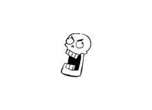 undertale papyrus mad screaming skull
