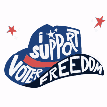 i support voter freedom cowboy hat thanks texas democrats for fighting for voting rights texas democrats texas voting rights