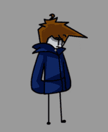a cartoon character is holding a microphone in his hand
