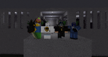 a group of roblox characters are posing for a picture