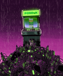 a cartoon illustration of a pondox video game