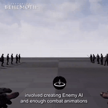 a video game called benemoth is being played on a screen