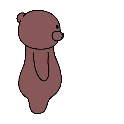 Brown Bear Sticker - Brown Bear Running Stickers