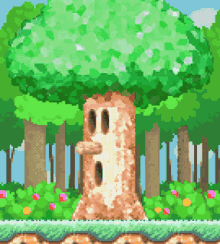 Wispy Woods Kirby GIF - Wispy Woods Kirby Tree GIFs