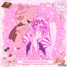 a picture of two cartoon characters with the name sugarpolitan canon