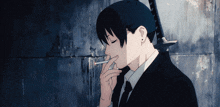 Anime Aki Smoking Sad Jess GIF - Anime Aki Smoking Sad Aki Smoking GIFs