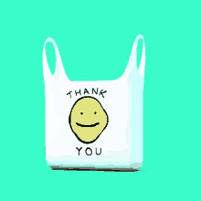 thank you grocery bag smiley