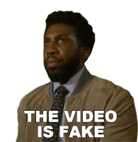 The Video Is Fake Jay Dipersia Sticker - The Video Is Fake Jay Dipersia The Good Fight Stickers