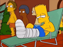 Broken Leg Bart Simpson GIF - Broken Leg Bart Simpson Sign GIFs