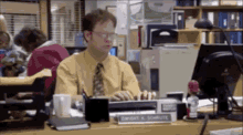 Dwight Schrute The Office GIF - Dwight Schrute The Office Typing GIFs