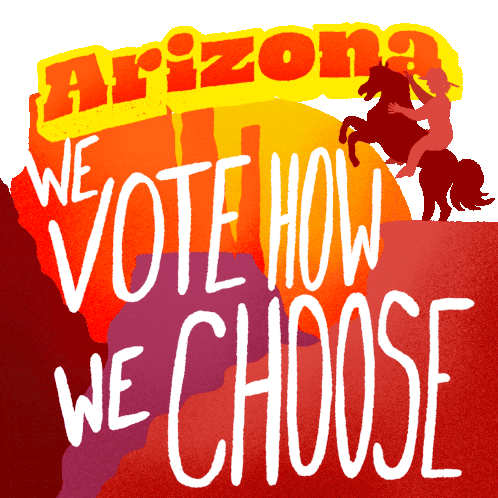Arizona Arizona We Vote How We Choose Sticker - Arizona Arizona We Vote How We Choose We Vote How We Choose Stickers