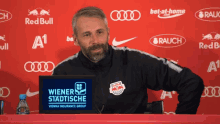 Press Conference Marco Rose GIF - Press Conference Marco Rose Laugh GIFs