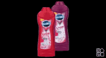 a red and purple bottle of mr. bee cream