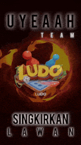 a poster for a game called uyeah team