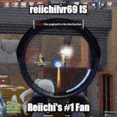 a screenshot of a video game with a caption that says reiichi is reiichi 's # 1 fan .
