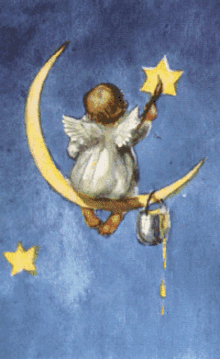 star painter angel stars angel moon star