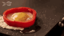 Clever Breakfast Idea GIF - Bell Pepper Egg Fry GIFs