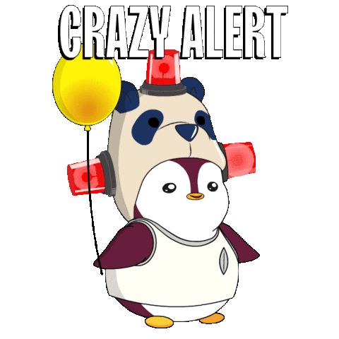 Crazy Penguin Sticker - Crazy Penguin Pudgy Stickers