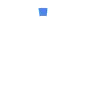 a blue circle on a white background with a gray border .