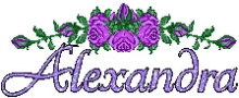 alexandra alexandra name purple roses glitter