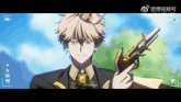 a man with a crown on his head is holding a gun in front of a camera that says 00 00 00 25