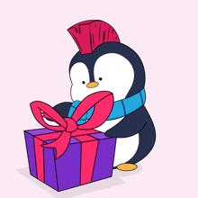Surprise Gift GIF - Surprise Gift Penguin GIFs