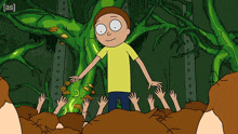 Crowd Surfing Morty GIF - Crowd Surfing Morty Rick And Morty GIFs