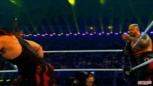 a man in a wrestling ring with the word ncpw on the bottom right