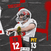a tampa bay buccaneers football player is shown on a poster