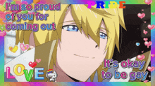 i 'm so proud of you for coming out love