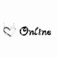 a picture of a heart and the words `` online '' .