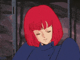a man and a woman are looking at each other in an anime scene