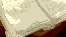 a book is open to a page that says ' a ' on it