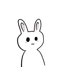a drawing of a white rabbit with tears running down its face