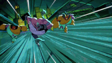 Rise Of The Tmnt Cartoon Fight GIF - Rise Of The Tmnt Cartoon Fight Cartoon Fight Scene GIFs