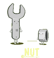 Downsign Nut Sticker - Downsign Nut Pun Stickers