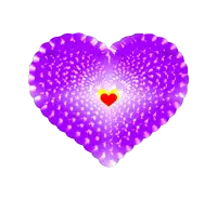 a purple heart with a red heart inside of it