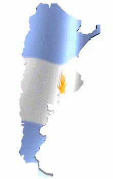 25 de mayo bandera y mapa de argentina