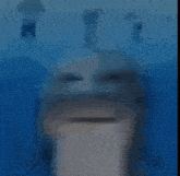 a blurred image of a swimming pool with a blue background