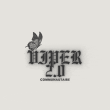 a logo for hyper 2.0 communataire with a butterfly on top