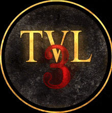 a tvl 3 logo with a gold circle around it