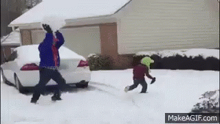 muscle gif snowball fight