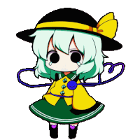 a drawing of a girl with green hair wearing a hat