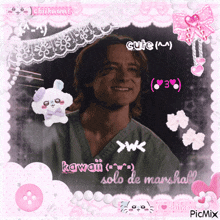 a picture of a man with the words kawaii solo de marshal on the bottom