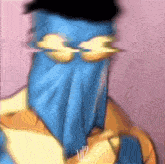 a blurry picture of a cartoon character with the number 12 on the bottom left